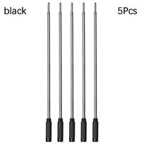 5 pcs/lot School Writing Tool Office Medium Nib Core Metal Ballpoint Pen Refills Blue/Black Ink 5PCS juoda
