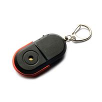 Wireless Anti-Lost Alarm Key Finder Locator Whistle Sound LED Light Key Chain geltona