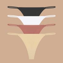 4 vnt. besiūlių ledo šilko stringų moterims, plona juosmenėle, kelnaitės, apatinis trikotažas, seksualios, žemo liemens, bikini, G-string, moteriškas, tamprios, apatinis trikotažas XS&4pcs