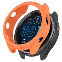 TPU apsauginis laikrodžio dėklas, skirtas Garmin Forerunner 265 265S 965 išmaniajam laikrodžiui, apsauginis dangtelis, keičiama dalis, atsparus smūgiams, skaidrus For Forerunner 965 oranžinė