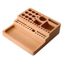 Beechwood Leather Tool Organizers With Multiple Slot Designs for Crafting and Efficient Workshop Storage 1 brown