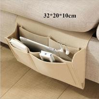 Bedside Storage Organizer Hanging Caddy Bed Holder Pockets Bed Pocket Sofa Organizer Pockets Book Felt Bed Holder Pockets Home white
