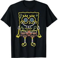 Neon SpongeBob SquarePants T-Shirt S juoda