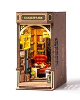 Rolife 3D Puzzle Book Nook 194 DIY Kit with Illustrated Wooden Miniature Bookstand with LED Bookshelf Assembly Officially For Adults and Birthday Gift