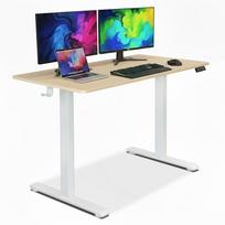 Electric adjustable automatic high standing desk 120x60 beige