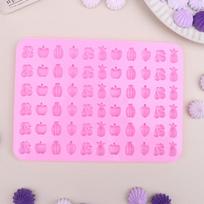 66 grotelės Silikoninė šokolado forma Maistinio tipo maži vaisiai formos torto kepimo forma Nelipni žvakių formelės fondant saldainių forma