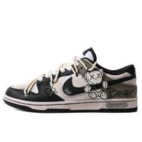 Nike Dunk Greitai džiūstantys Atsparūs trinčiai Balansas Žemi Kateboardo Batai GS Juodi Rudi CW1590-100(TeamM-S-BOX) 37.5