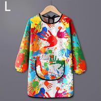Long Sleeved Art Bibs Polyester Cooking Apron Gifts Baking Bibs style 1-L