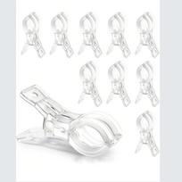 10 vnt. dideli skaidrūs plastikiniai balionų arkos spaustukai, tvirti spaustukai, tinkami balionų arkos rinkiniams, gimtadienio dekoracijoms, rankdarbiams 10pcs įvairiaspalvis
