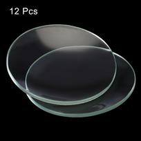 12vnt 50/60/70/80/90/100mm Laikrodžio stiklo Biuretės Kolbos Dangtelis Lygūs kraštai Nupjauti kampai Arkos Formos Laboratorinis Laikrodžio stiklas Garinimo lėkštelė 50mm