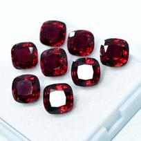 Bloody Red Ruby  64.00 Natural CERTIFIED Square Cushion Cut Loose Gemstone 12.20 mm approx. raudona