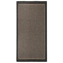 vidaXL Lauko kilimėlis, tamsiai rudas, 100x200cm, plokščio pynimo