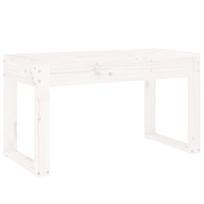 vidaXL Sodo suoliukas, baltas, 80x38x45cm, pušies medienos masyvas