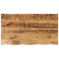 vidaXL Stalviršis, 120x60x3,8cm, mango masyvas, su gyvu kraštu