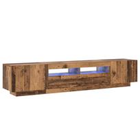 vidaXL TV spintelė su LED lemputėmis, senovinė mediena, 200x35x40cm, inžinerinė mediena