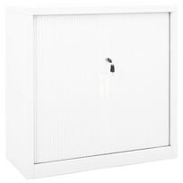 vidaXL Spintelė su stumdomomis durelėmis, balta, 90x40x90cm, plienas