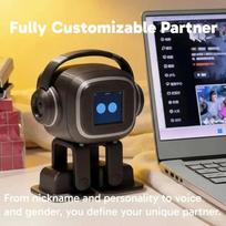 EMO dirbtinio intelekto robotas | Išmanusis pokalbių robotas žaislas, emocinė sąveika, dainavimas ir šokiai, valdymas balsu, draugas, šventinės dovanos Italian juoda