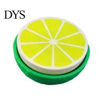 Tactile Button Toy 3D Printed Citrus Fidget Clicker Keychain, Realistic Orange Lemon Squeeze Stress Relief Toy, Mini Office Desk Fruit Key Ring žalia