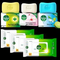 Dettol Healthy Soap & Wipes Combo Pack