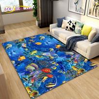 3D Povandeninis pasaulis Jūros vėžlys Delfinas Kilimas Didelis,Kilimas Svetainei Miegamajam Sofai Durų kilimėlis Virtuvei,Neslystantis grindų kilimėlis 40x60cm
