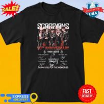 Scorpions Coming 60th Anniversary 1965-2025 Thank You For The Memories shirt XL