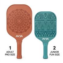 AVYA USAPA Approved T700 Raw Carbon Fiber Navy Luxe Pickleball Family Set 4 Pack 13mm Thick High-Density Polypropylene Honeycomb