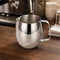 Milk Foaming Pitcher Pouring Spout Coffee Polished Finish Stainless Steel Jug Steel