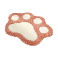 Decorative Cat Paw Mat Bath Mat, Non-Slip Soft Fluffy Rug, Absorbent Cute Washable Area Rug for Entrance Bathroom Bedroom Anti-slip Shower rožinė
