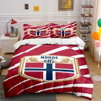 Norway football emblem design. Bedding sets Duvet cover sets Duvet covers Pillowcases(1*Duvet Cover 2*Pillowcases without duvet insert) 135x200cm