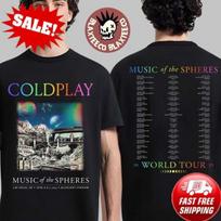Coldplay Music Of Spheres Las Vegas Nevada 2026 Tour Two Sided Unisex T-shirt L gray