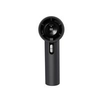 100 Gear 1200mAh High Speed Handheld Fan, Bladeless Mini Fan with Digital Display, Portable Small Fan, Black
