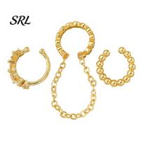 Chain Ear Cuff 3Pcs Cuffs for Women, Thin Hanging Bone Clips, Non-Pierced Cubic Zirconia with Commuting Dating Party Travel Jewelry Statement auksinė