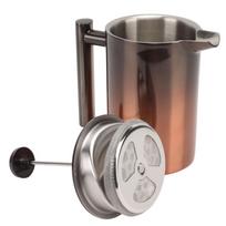 Double Layer 304 Stainless Steel French Press Tea Maker Tea Press Pot  For Outdoor Travel
