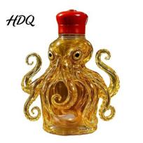 Spirits Storage Container Octopus Glass Decanter Hand Blown Squid Shape Whiskey Bottle 3D Animal Collectible Wine Decanter Liquor Dispenser for Home C