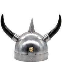 Šalmas Vikingo Ragai Viduramžių Šarvai Kario Kostiumas Plienas Helovinas Riteris Dovana sidabras