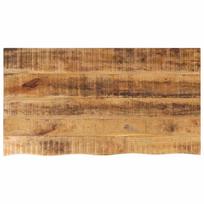 vidaXL Stalviršis, 120x60x2,5cm, mango masyvas, su gyvu kraštu