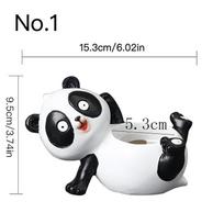 Cartoon Panda Flower Pot Succulent Pot Resin Planter Home Decor Indoor Decoration Desktop Ornaments Bonsai Plant Pot No.1