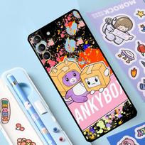 Lankybox Cute Case For Samsung Galaxy S23 S22 S21 Ultra S20 FE S9 S10 Note 10 Plus Note 20 Ultra Full Cover Galaxy S22 Plus gray