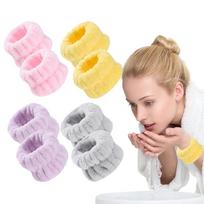 4 poros riešo SPA prausimo juostų Spalvota riešo prausimo rankšluosčio juosta Absorbuojančios riešo juostelės Riešo prakaito juostelė skirta beige