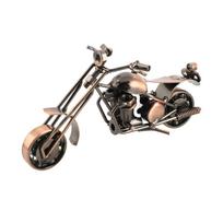 Metalinis motociklo modelis su besisukiojančiais ratais, šaunus motociklo ornamentas namams, TV spintelėi, biuro stalui