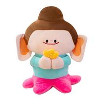 Buddha Little Companion Lotus Little Buddha Culture Souvenirs Make Money Lotus Little Buddha Plush Pendant Dolls Schoolbag Bag Ornaments 35cm