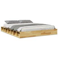 vidaXL Lovos rėmas be čiužinio 150x200 cm ąžuolo masyvo