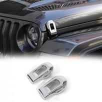 2 vnt. Variklio dangčio fiksatoriai Užraktas Sagtis Dekoratyvinis dangtelis Jeep Wrangler JL JT 18+ Priedai