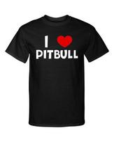 I Love Pitbull I Heart Pitbull Premium Fashion Graphic Tee Shirt Unisex T-Shirt XXXXL