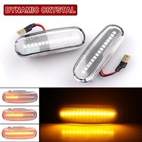 2Pcs Dynamic LED Turn Signal Side Marker Light Repeater Lamp for Fiat Panda 169 Grande Punto Inkl Evo Doblo Fiorino Linea Idea
