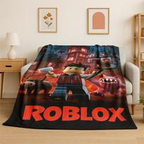 Animacinis R-Robloxs Žaidimų Žaidėjo Flanelinis Antklodė Minkštas Šiltas Mėtomasis Antklodė Miegamojo Svetainės Lovoje Kelionėms Stovyklavimui Iškylai Dovana 75x90cm