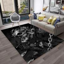 3D Gotikinio Siaubo Kaukolės Vaiduoklio Animacinis Kilimas Kilimas Namų Svetainei Miegamajam Sofai Durų Kilimėlis Dekoras, Vaikų Plotas Kilimas Neslystantis Grindų Kilimėlis 40x60cm