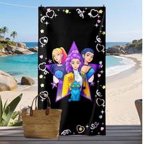 Kpop Demon Hunters Printed Beach Towel, Large Absorbent Quick Dry Towel for Summer Outdoor Swimming 70cmx140cm(27x55inch)