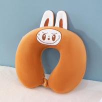 Cartoon U Shaped Neck Pillow Memory Foam Travel Cushion For Car Plane Commuting Brown B