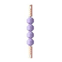 Foam Roller 4-Ball Massage Stick Deep Tissue Muscle Sore Pain Relief Massager Roller Massager for Leg Arm Belly Back violetinė
